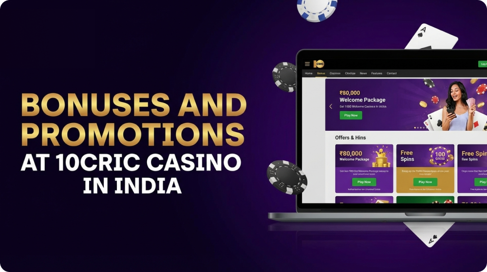 10Cric online casino bonus offer with free spins and promotions